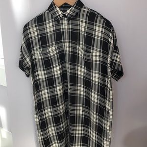 Madewell plaid shirt dress